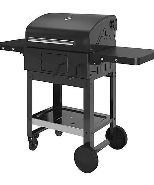 GoodHome Etowah Black Charcoal BBQ (D) 3660mm 207 x 430mm